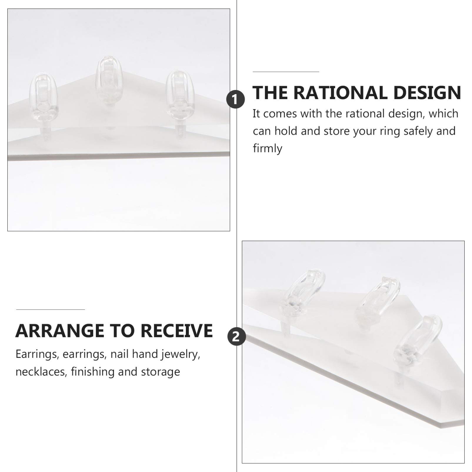 Homoyoyo 1pc Compact Ring Storage Rack Jewelry Display Stand for Home Shop Use Features Rational Design for Safe Ring Organization and Display for Spaces