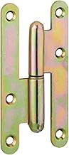 THIRARD - Paris hinge for front door and interior - Zinc plated steel - Left - 3 or 4 hole fastening - Easy installation - 110 x 55 mm - Yellow/Gold