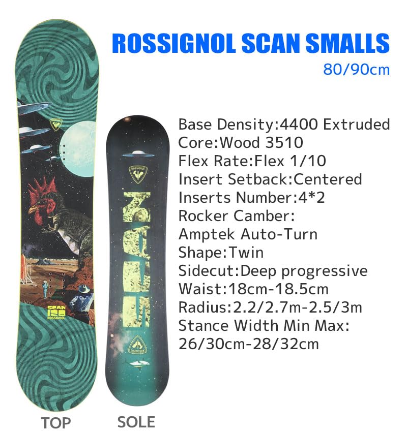 Amazon | 【3点セット】ロシ スノーボード 23-24 SCAN SMALLS REMN501 