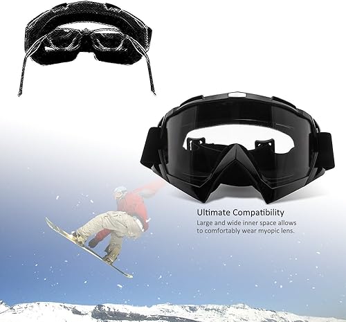 Miniatura 6 de 4-FQ Gafas de Motocicleta Motocross Dirt Bike Resistentes al Viento ATV A Prueba de Polvo Gafas de Carreras Resistentes a los Arañazos Gafas de