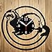 Vinyl Clock Ferret Art Decor Home Wall Clock Black Original Gift Unique Design