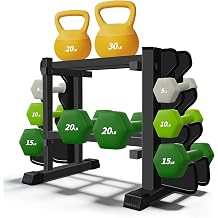 Heavy Duty Dumbbell Rack, 2-Side Extension Holder for Home Gym Storage Rack