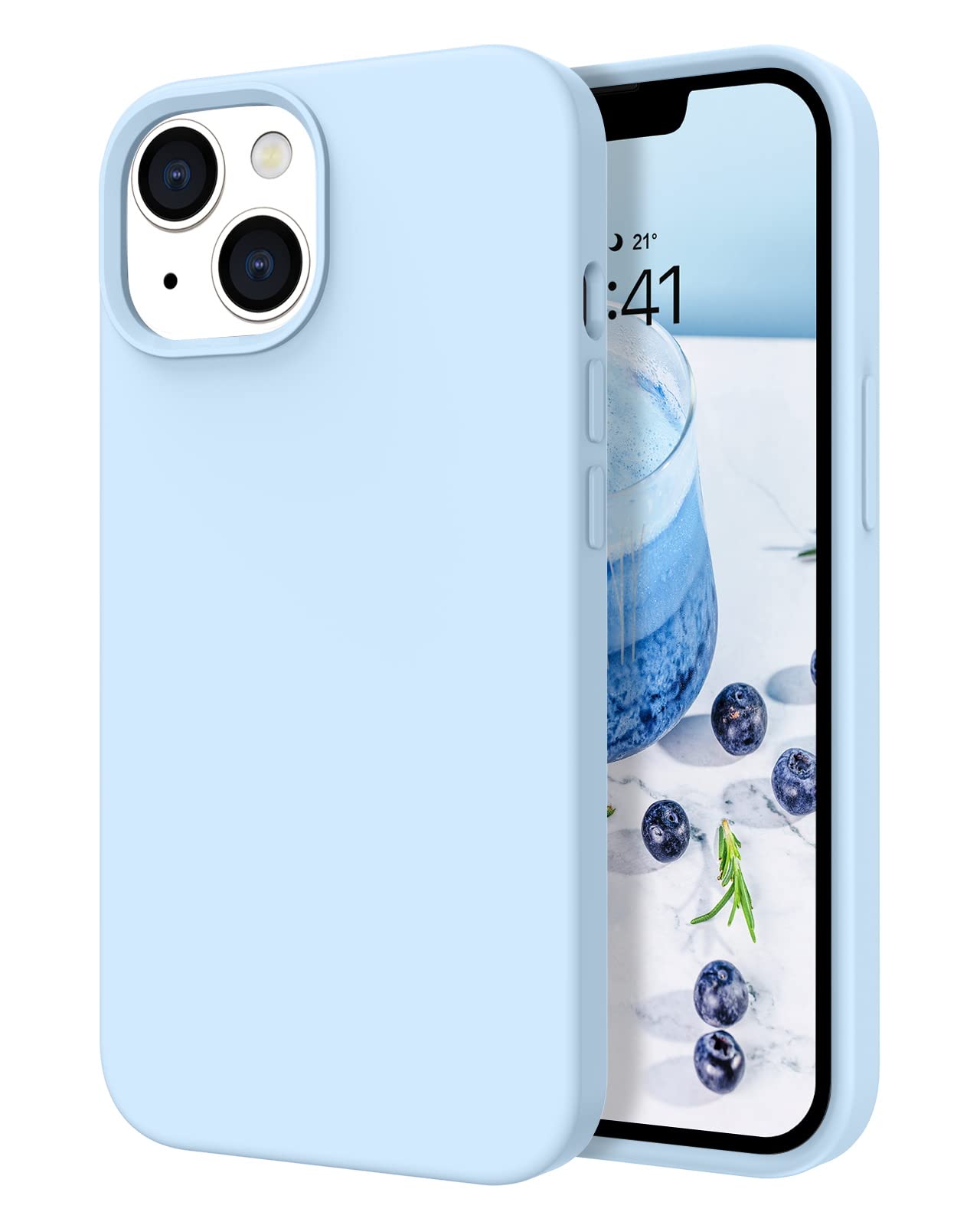 Photo 1 of DOMAVER iPhone 14 Plus Case (6.7") - Light Blue