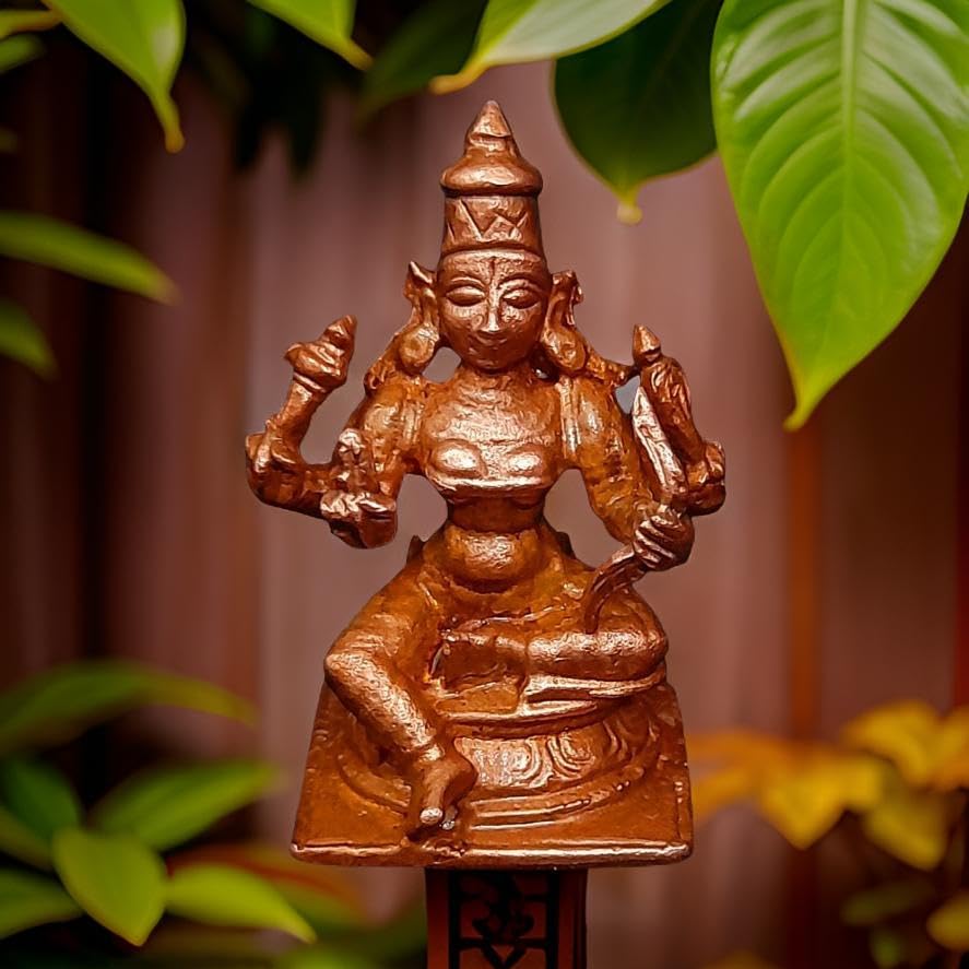 Image of Raja Rajeshwari Murti Copper Idol - 1.6 in - Pack of 1