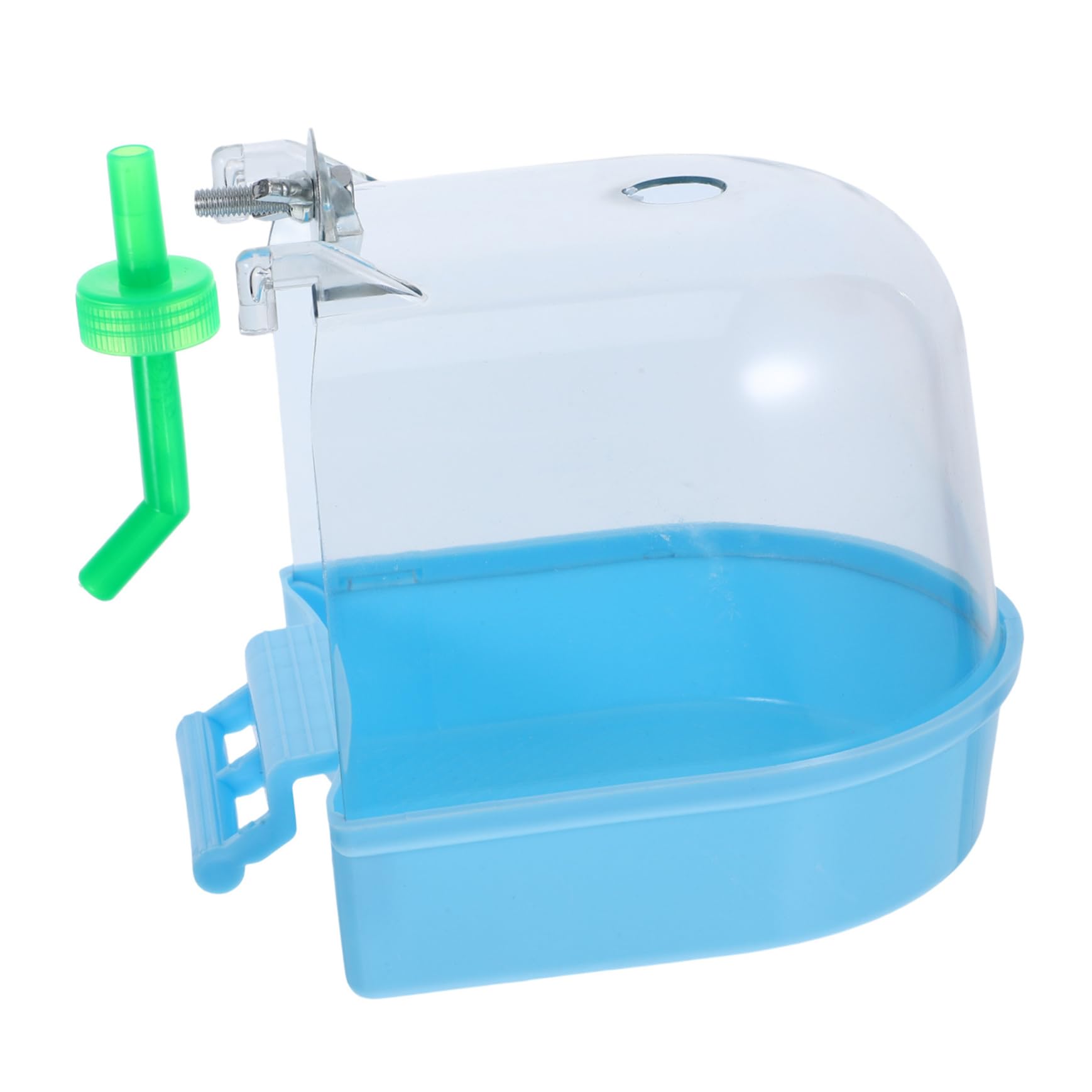 HOLIDYOYO Parrot Bathing Tub for Cage Convenient Leakproof Accessory for Parakeets Cockatiels Budgies Easy to Install Shower Box for Indoor Pet Birds