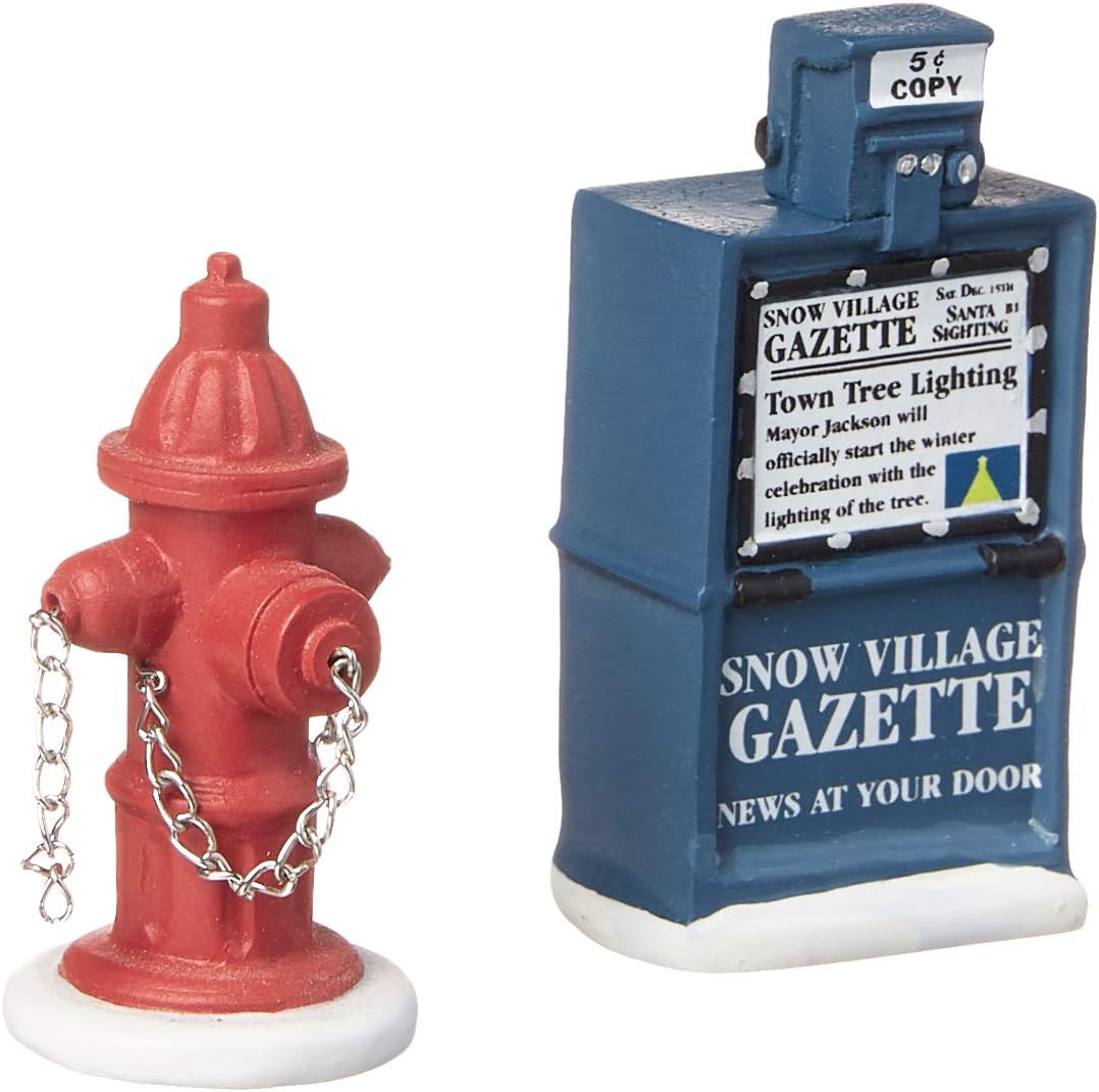 Enhance Your Village: Review of Department 56 Fire Hydrant & Newspaper Box Figurines