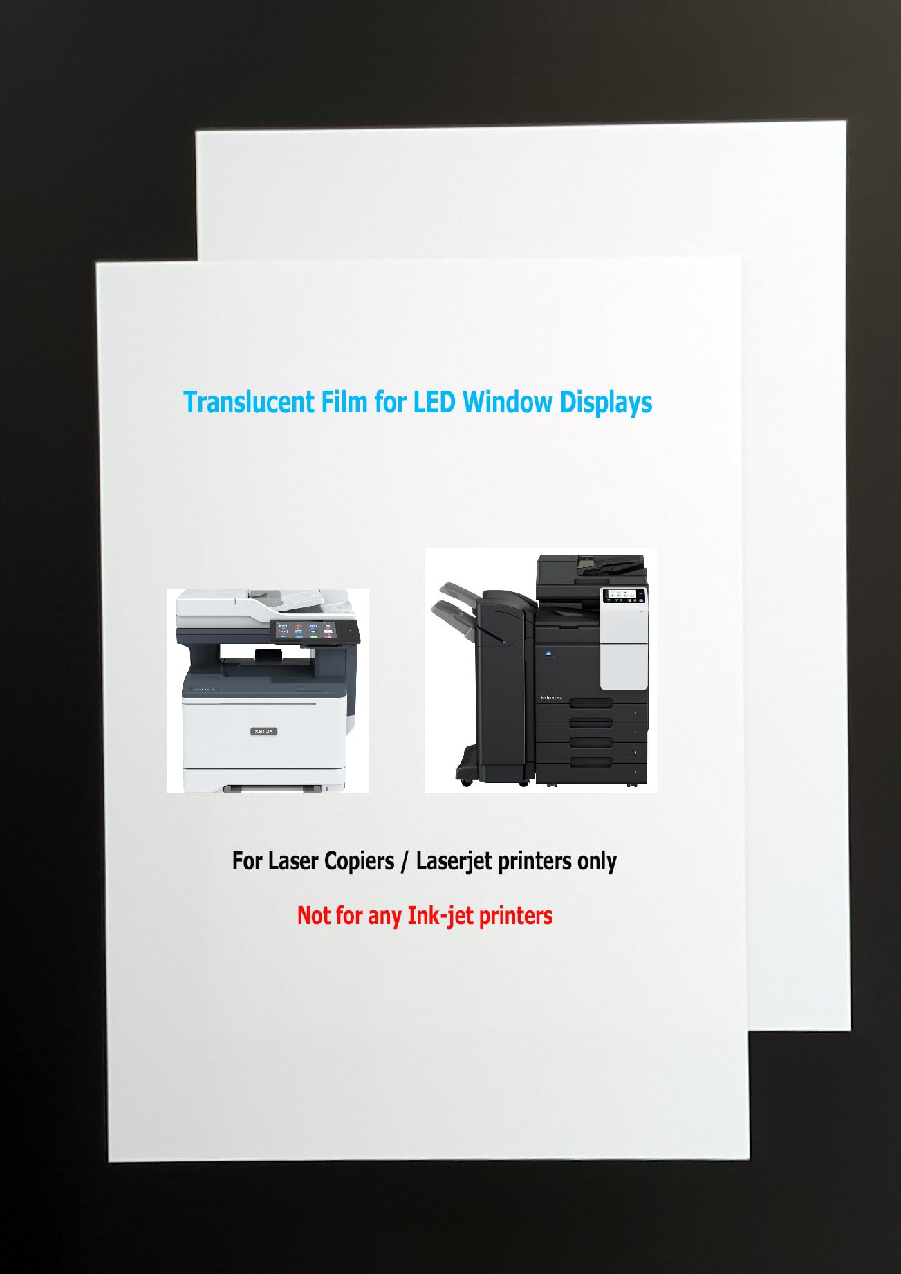 Lot De 10 Feuilles Film Rétroéclairé Laser A3 - Pour Photocopies Et Panneaux LED