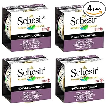 Schesir Canned 51% Tuna with Quinoa Wet Cat Food - 85 g (Pack of 4)