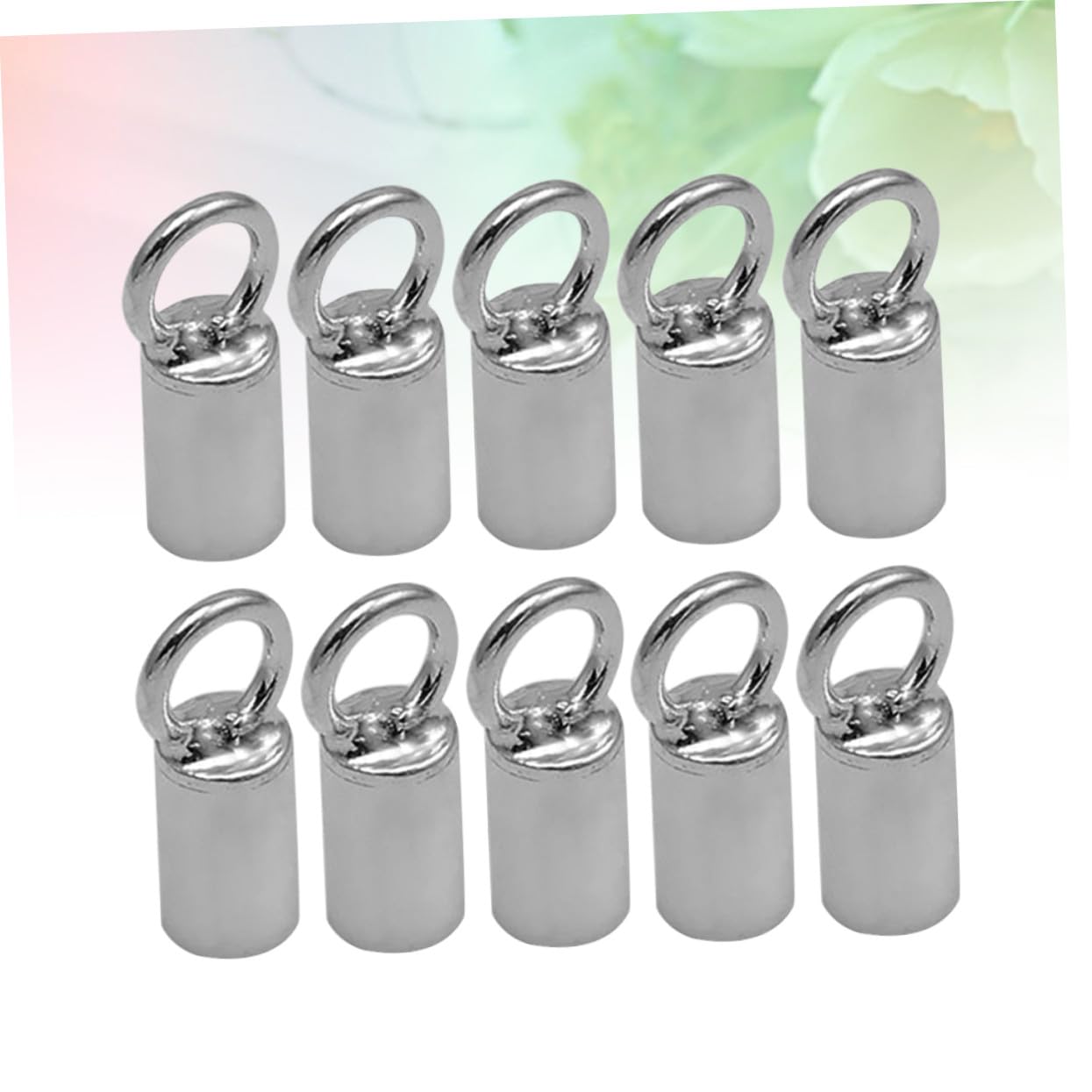 Hohopeti Selbstgemacht Schmuckverbinder und Kabelenden Feine Verarbeitung Endkappen 10 Stück aus 925 Silber für Halsketten und Armbänder für Besondere Geschenke