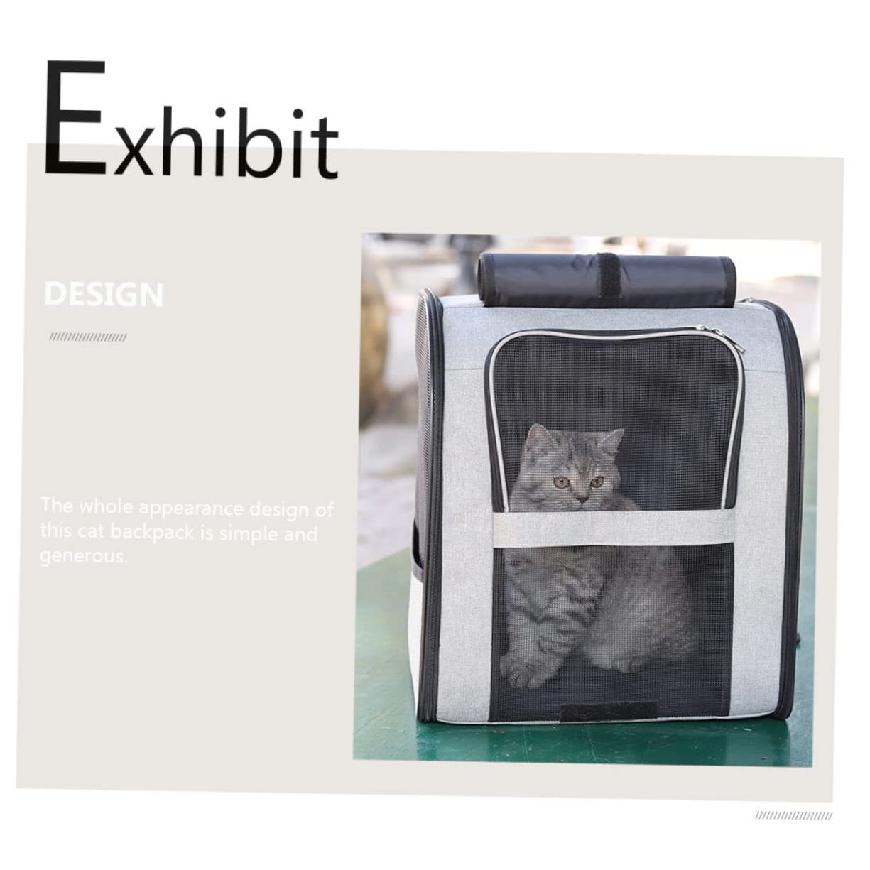 Abaodam Borsa per Trasporto Traspirante per Animali Domestici Zaino Portatile per Gatti Materiale di Spallacci Regolabili Design Semplice e Generoso