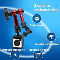 Vista 2 de Soporte de base magnética ajustable para herramientas de precisión de indicador de dial