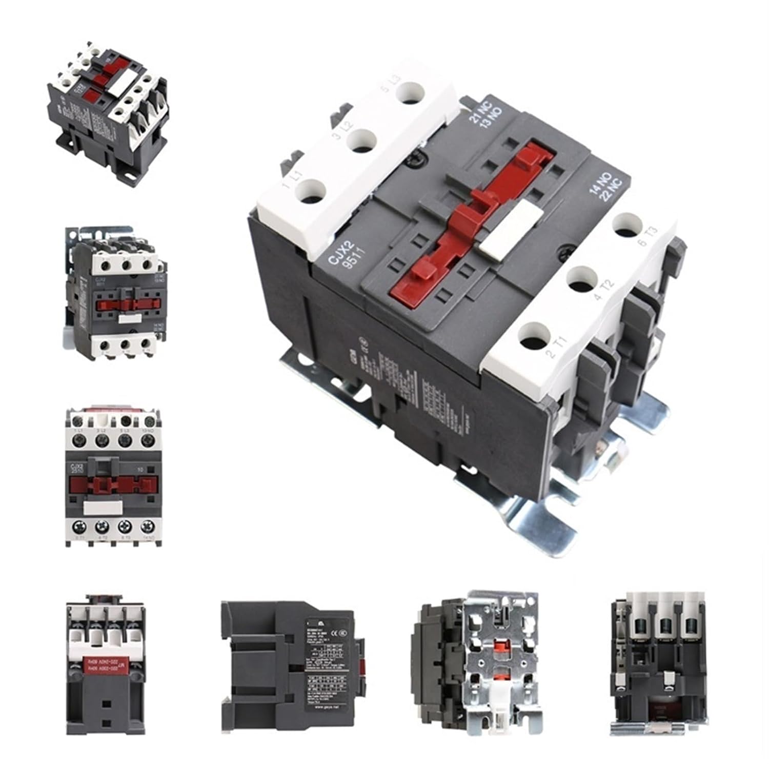 CJX2-4011 5011 6511 Industrial Magnetic Contactor 3 Phase40A 50A 65A Din Rail Contactor AC 220V Or 380V 1Pcs(CJX2-6511-220V)