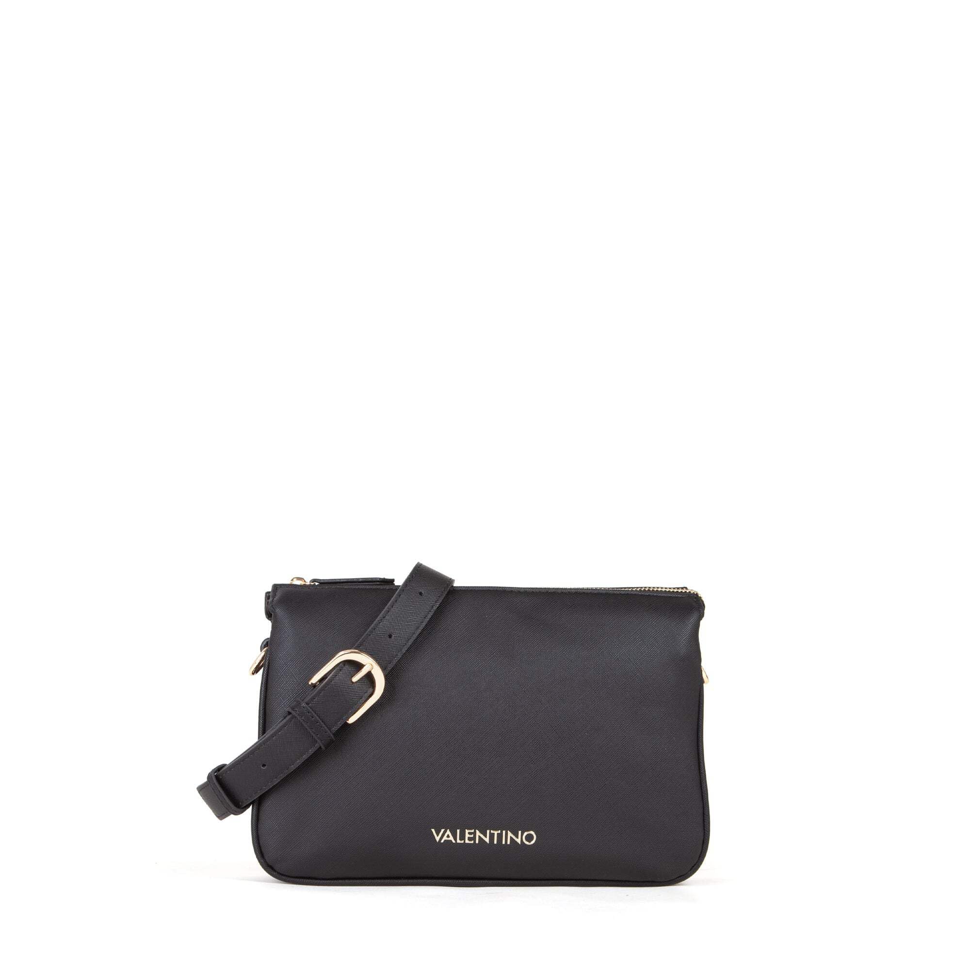 Valentino BAGS Umhängetasche ZERO RE – Nero, Lederimitat, 26 × 17 × 6,5 cm, Damen