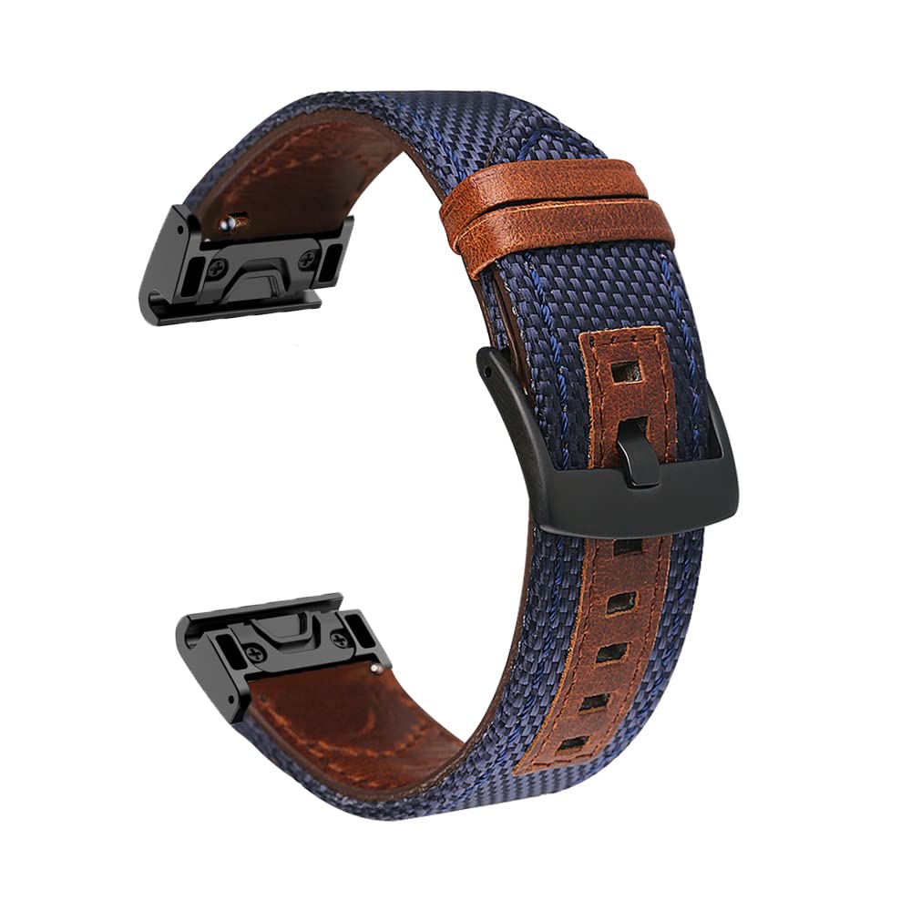 Bracelet de montre 22 mm cuir véritable résout l'usure de votre Garmin Fenix - 8