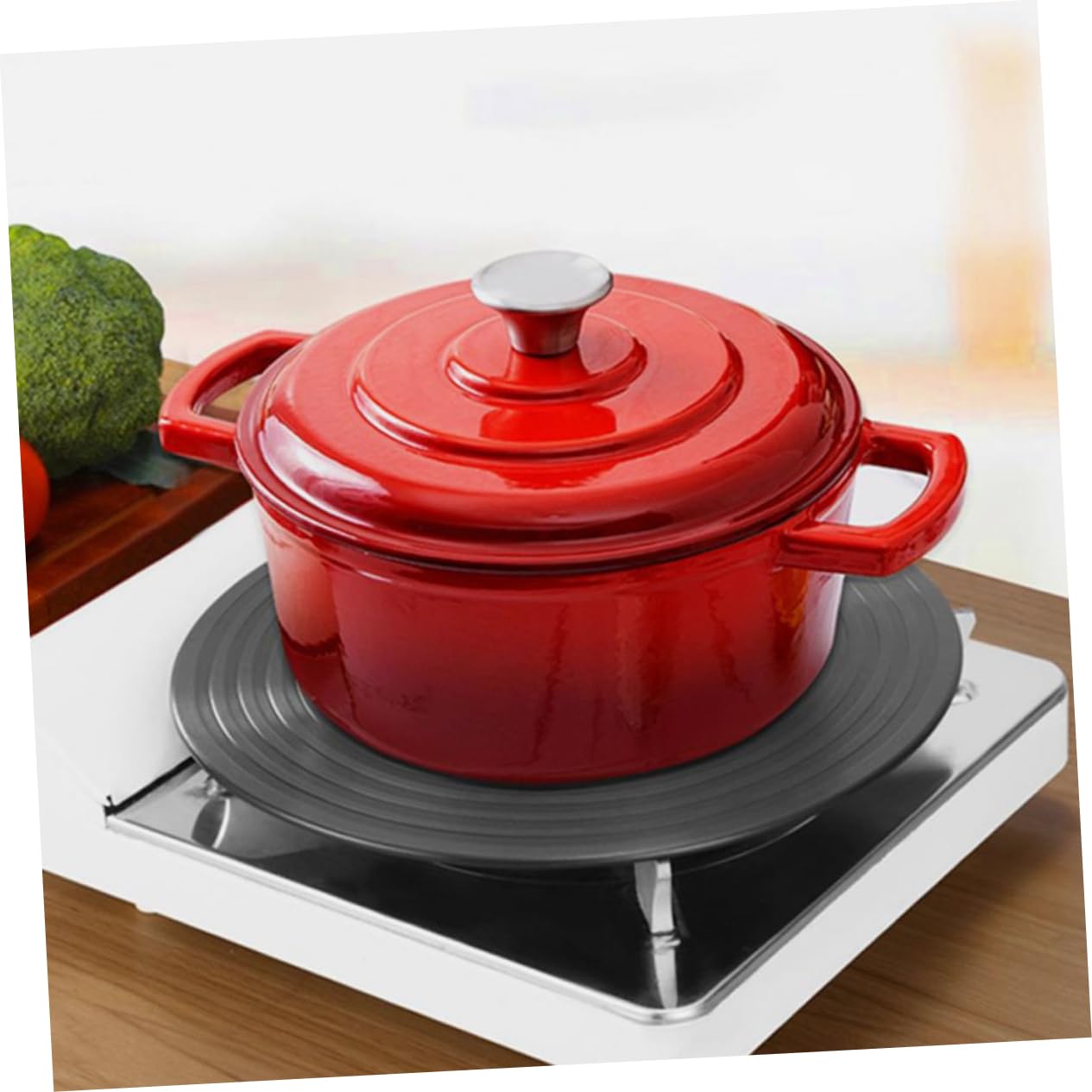 Placa Difusora De Calor para Cocinas De Gas Inducción Protector De Utensilios De Cocina Diseño Elegante y Funcional De Quemaduras Ollas Esmalte
