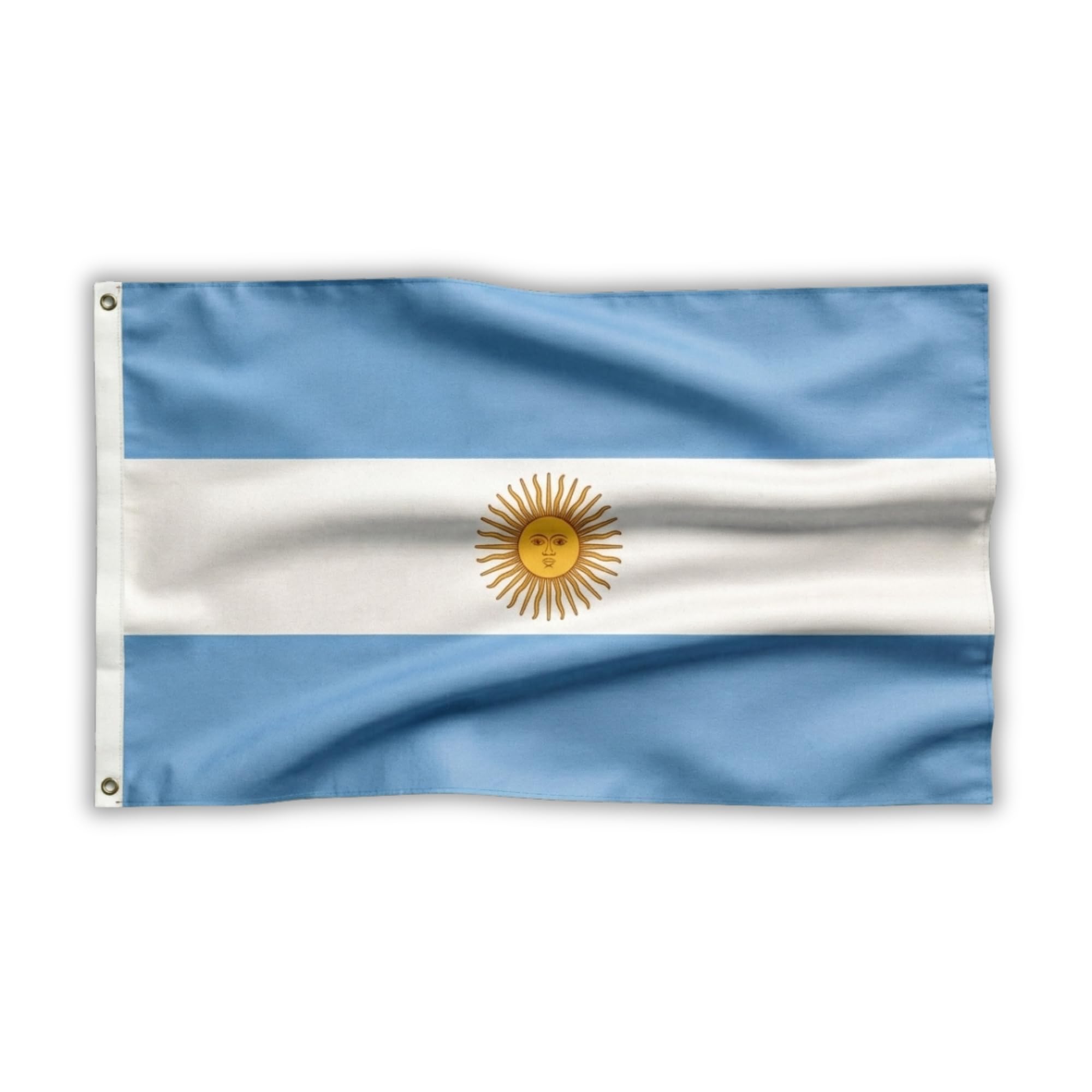 Argentina Flag 5ft x 3ft with Brass Eyelets – Polyester Argentine Flag Banner for Football Matches, Fan Parties, Home & Garden Display — image 1
