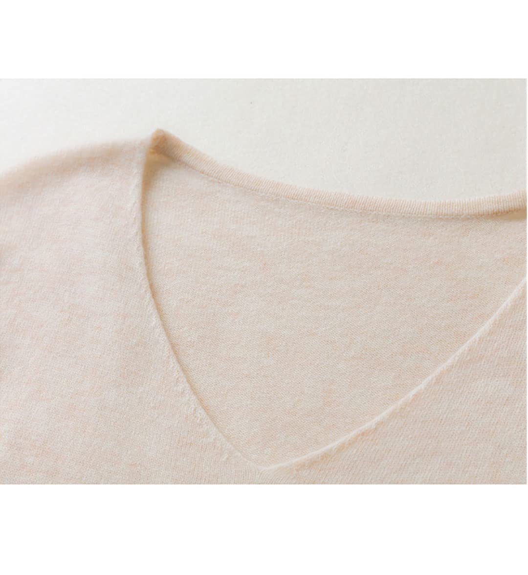 Disimlarl 100% cachemira de punto de otoño/invierno con cuello en V de talla grande suéter vestido largo de todo colocación