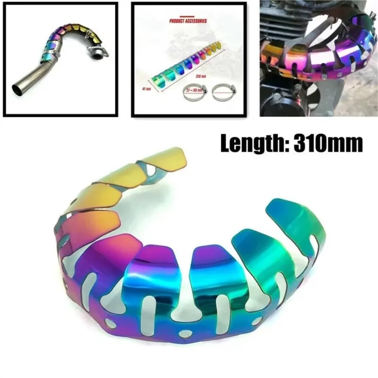 Motocicletta Copertura Antiscottatura Per Paracalore scarico moto