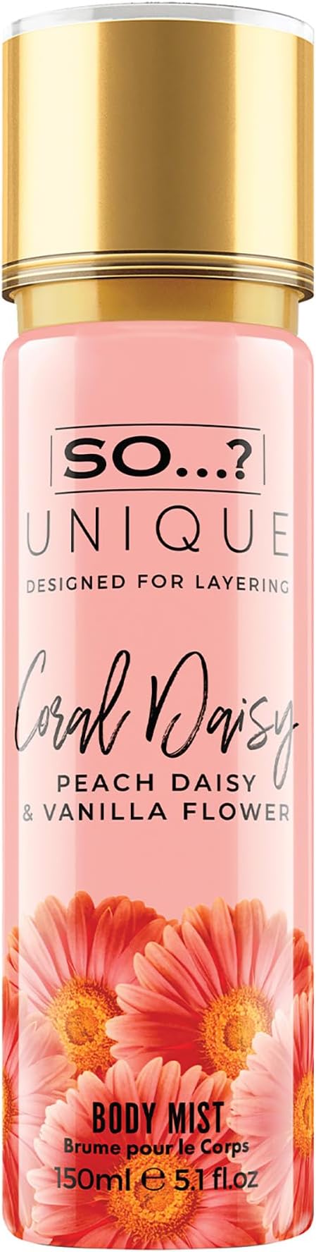 Unique Coral Daisy Body Mist - Perfume for Women - Gourmand Fruity Vanilla Perfume - Gifts - Body Spray for Women - 5.1 oz