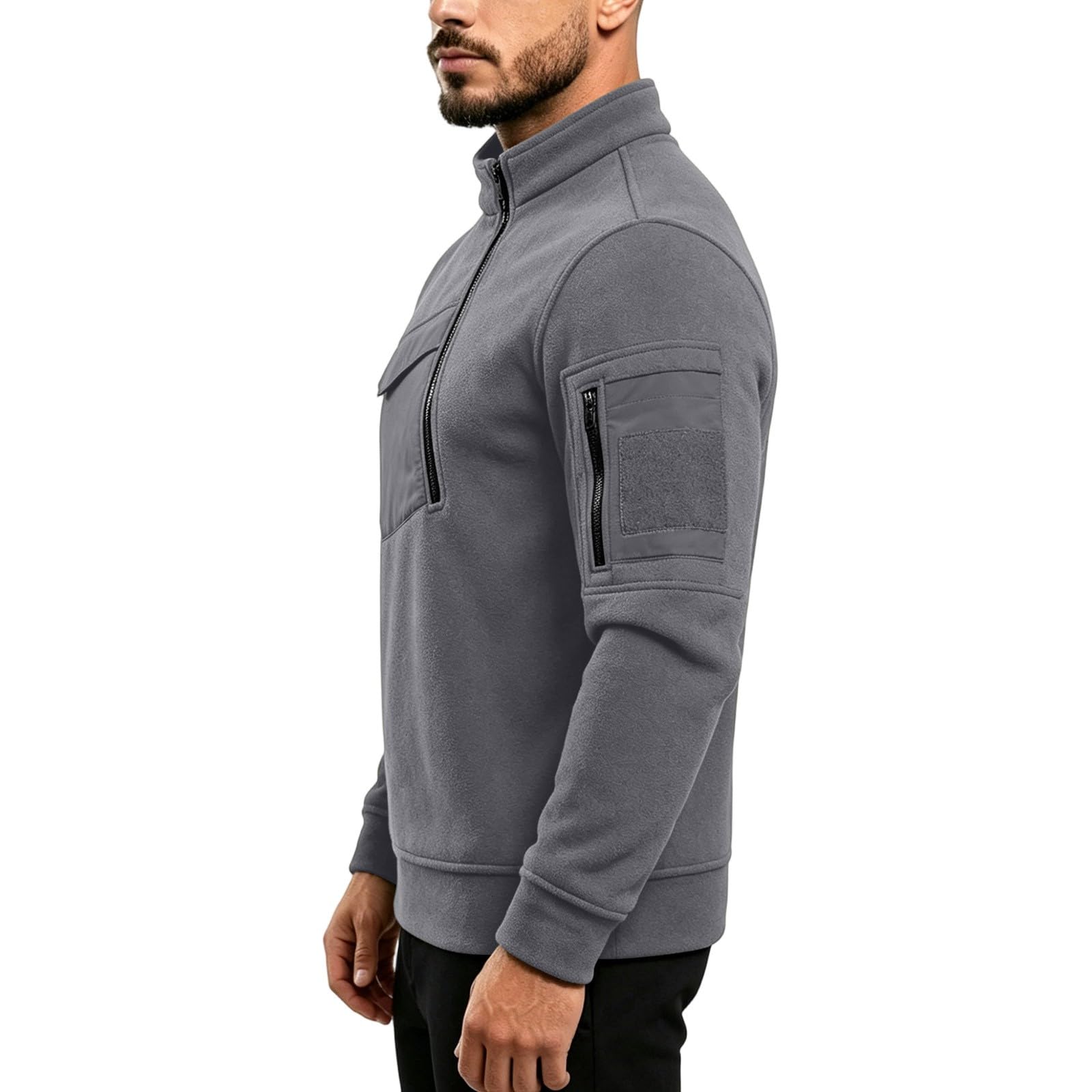 Felpa Uomo Comoda con Tasche Felpa con Zip Manica Lunga Casual e Morbido | Regular Fit Confortevole, Girocollo Essenziale, Maniche Lunghe e Finiture Elastiche per Libertà di Movimento Quotidiana