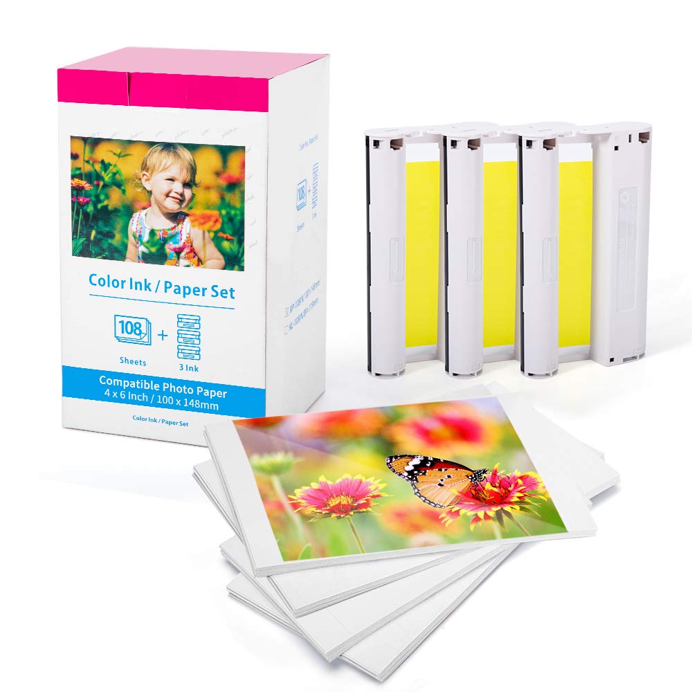 Buy CP1300 Ink and Paper KP108IN Replacement for Canon Selphy KP108IN