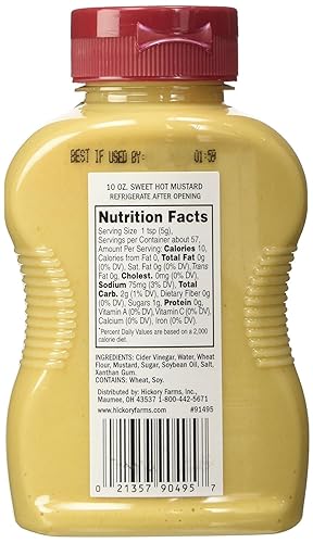 Miniatura 2 de Hickory Farms Farmhouse Recipe Sweet Hot Mustard 10oz  Paquete de 3