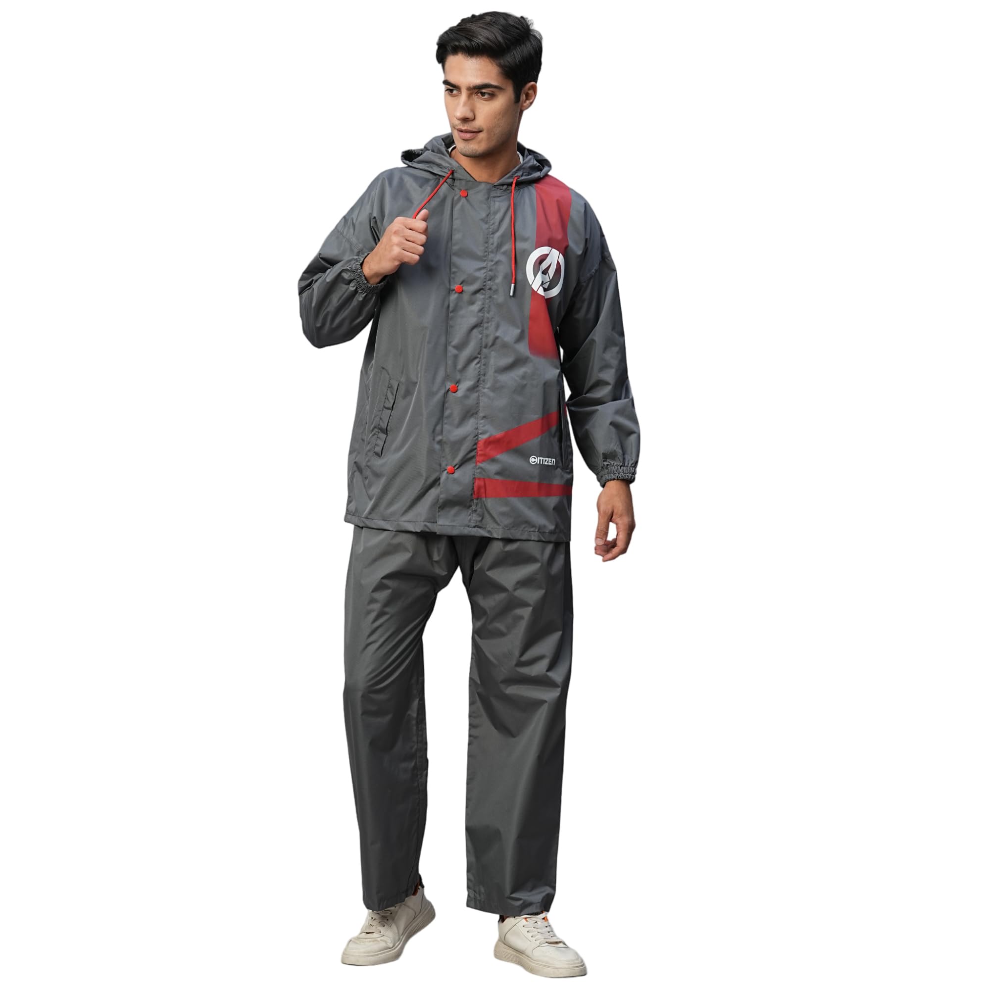 citizen Avengers Polyester Casual Style Raincoat For Men With Waterproof Pant, Adjustable Inbuilt Hood & Carry Bag | Durable & Lightweight Rainsuit With Mobile Pockets-picture-38