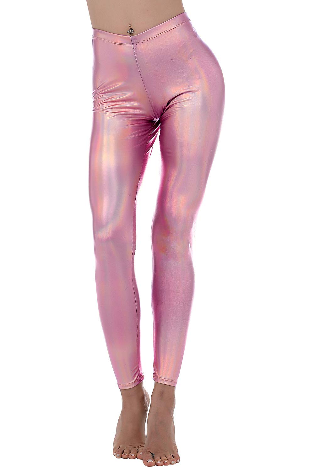 Diamond keep it Womens Liquid Wet Look Shiny Metallic Stretch Leggings Plus Size