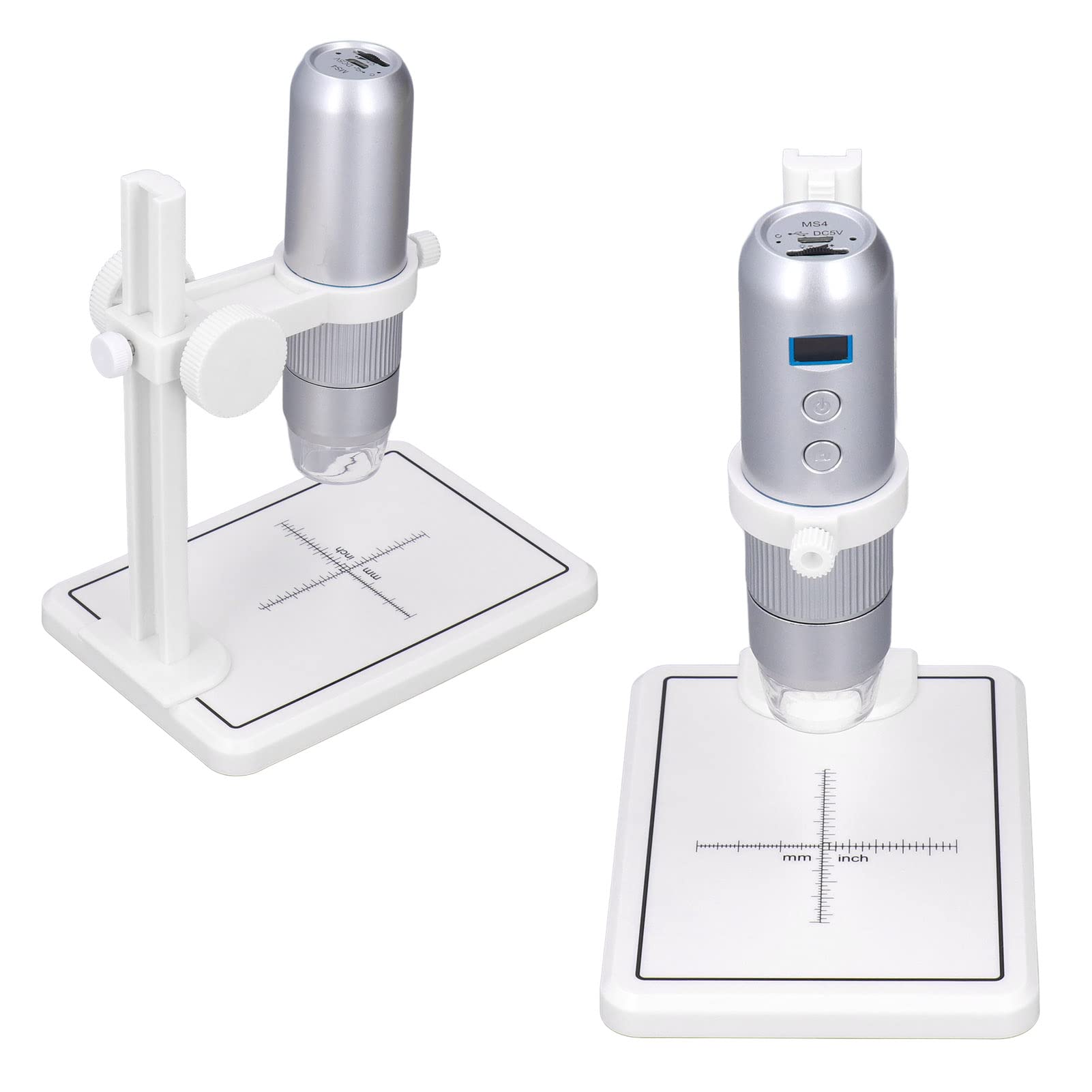 Cocoarm Elektronenmikroskop, ABS, WiFi, Computermikroskop, 50 X Bis 1000 X, 8 LEDs, Manueller Fokus, 1080P, Videomikroskop für die Inspektion von Leiterplatten, Münzen, Schmuck, Uhren, Kinderstudie