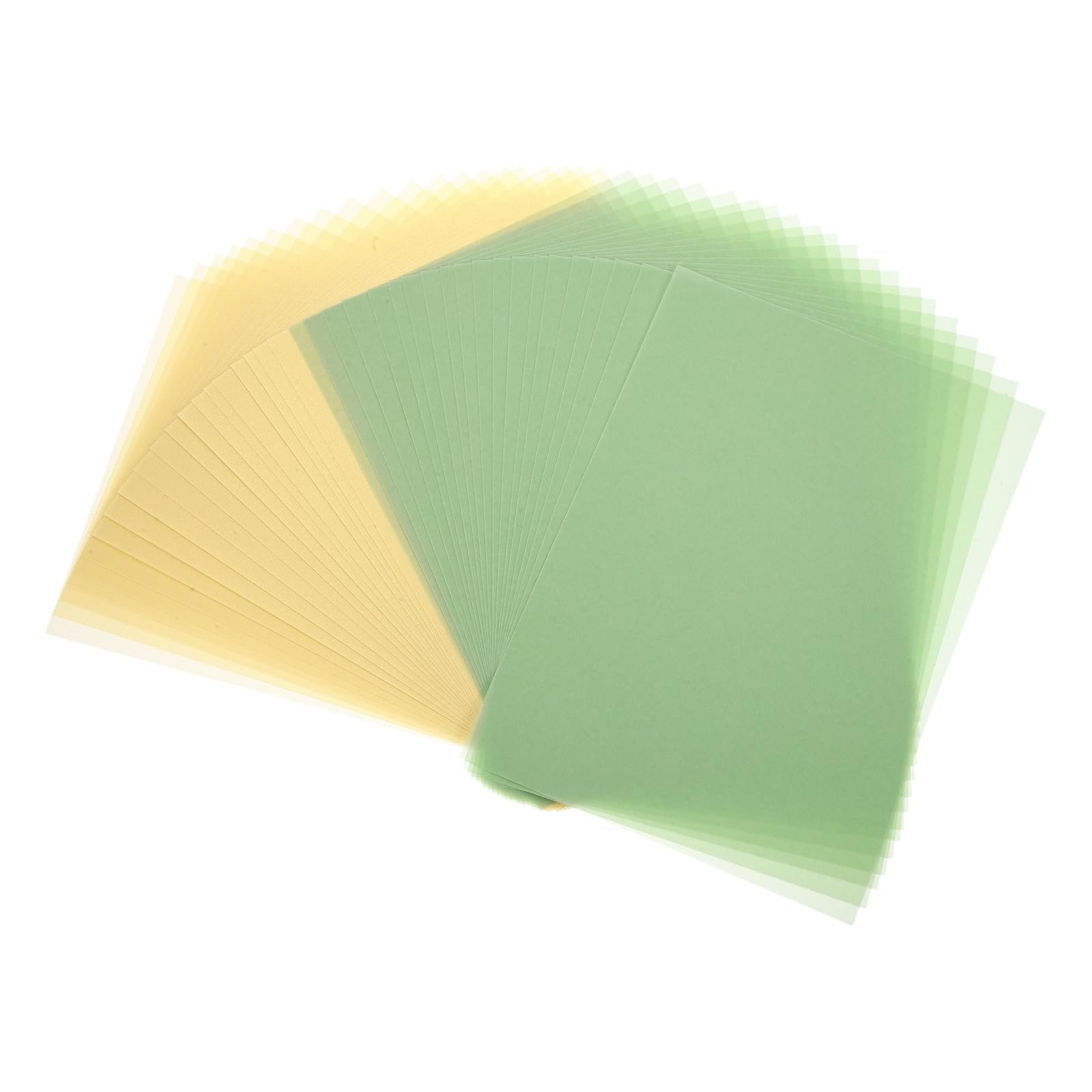 sourcing map Colored Vellum Paper, 40 Sheet Green/Beige Transparency 8.3" x 11.7" Printable Vellum Paper, Translucent Sheets for Printing Wedding Invitations Ink Jet Laser Printer