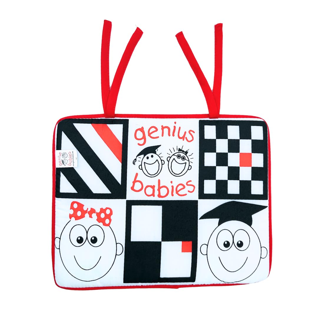 Baby Car Mirror, Shybaby 1080P Camera Monitor with Handbell Toy, 4.3'' HD Wide View Seat Mirror Night Vision Function to Observe Baby's Every Movement While Driving, Black, YB-302BM