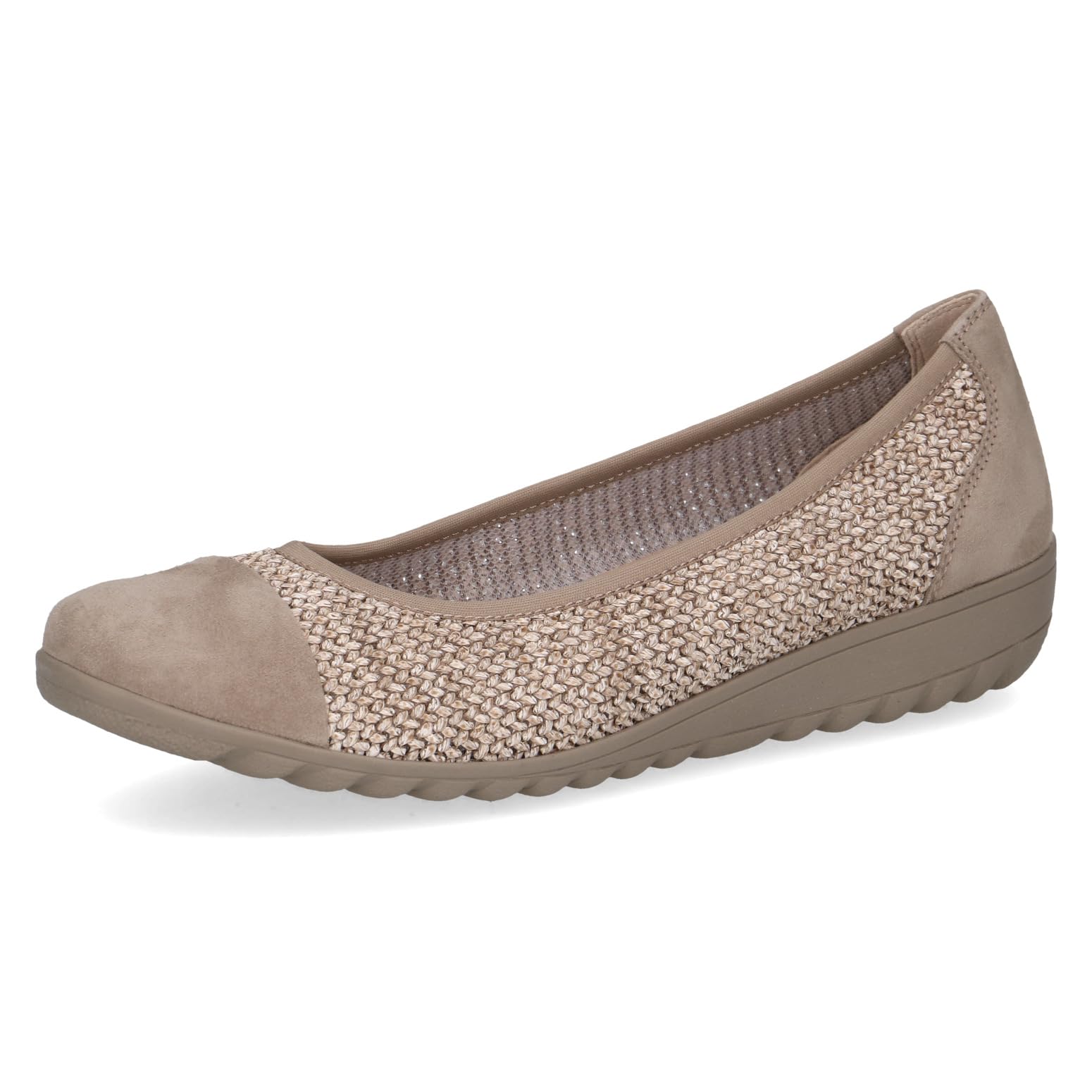 CAPRICE Women's Ballet Flats Flat, Brown (MUD Comb), 6.5 UK