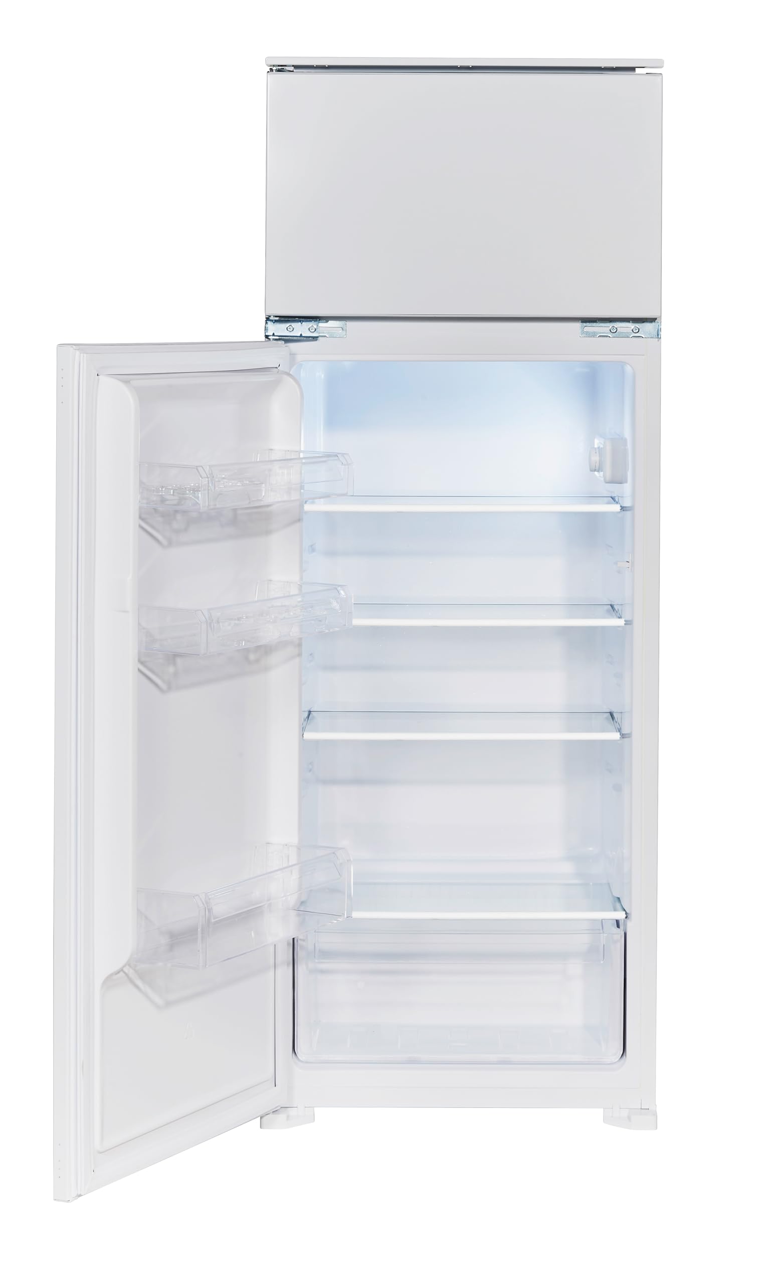 PKM Kühl-Gefrierkombination Einbau GK225.4EEBN | 205 Liter Nutzinhalt | 4 Sterne Gefrierfach | Wechselbarer Türanschlag | 144,5 x 56 cm Nische | Schlepptürtechnik | LED Beleuchtung | 39 dB | Weiß