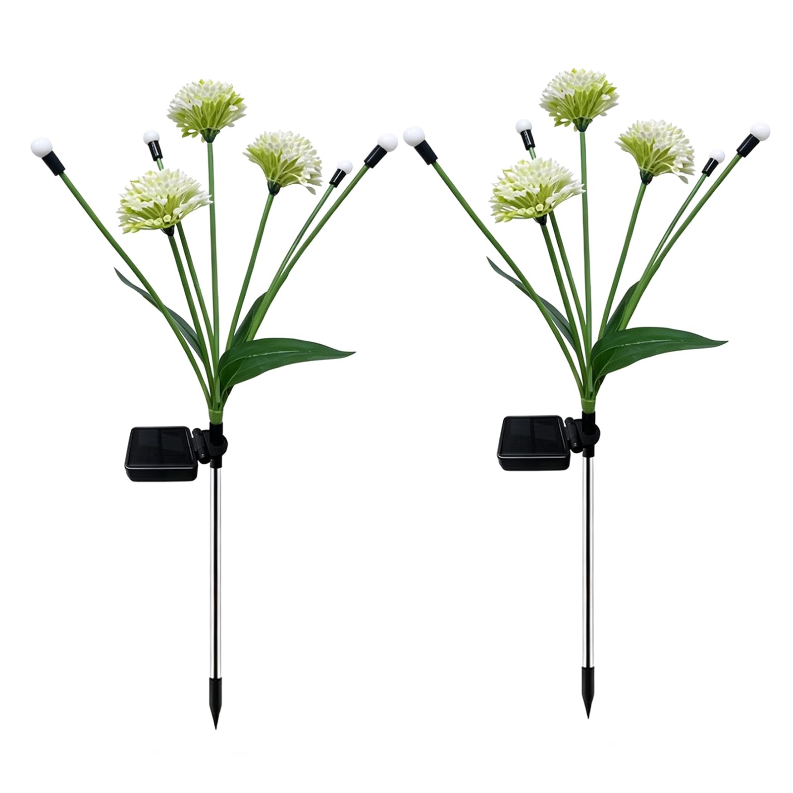 matumou Solar Ground Stake Light Outdoor Flickering Firefly Flower Lamp Waterproof Automatic Charging Garden Lights for Patio Pathway
