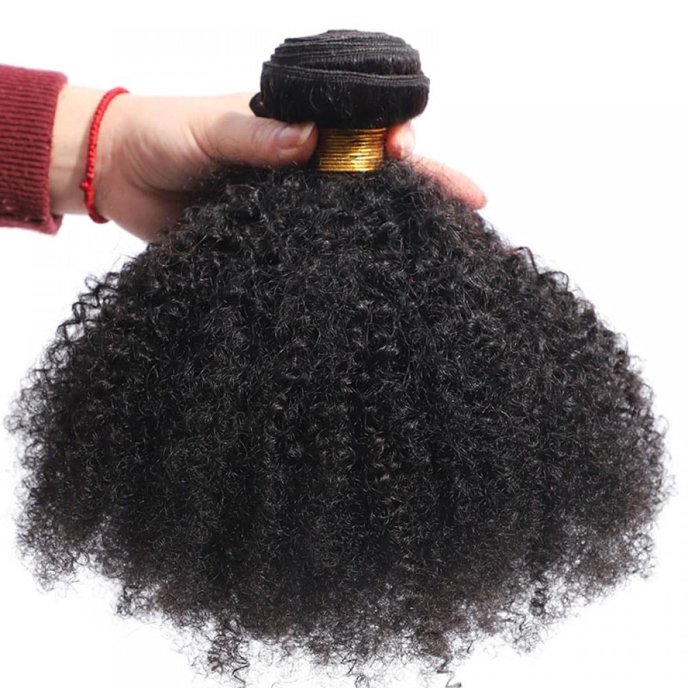 Mongolian Afro Kinky Curly Bundles Human Hair 1 Single Bundle 14 Inch 4B 4C Afro Curly Weave Virgin Hair Kinky Coily Afro Kinky Bulk Kinky Curly Human