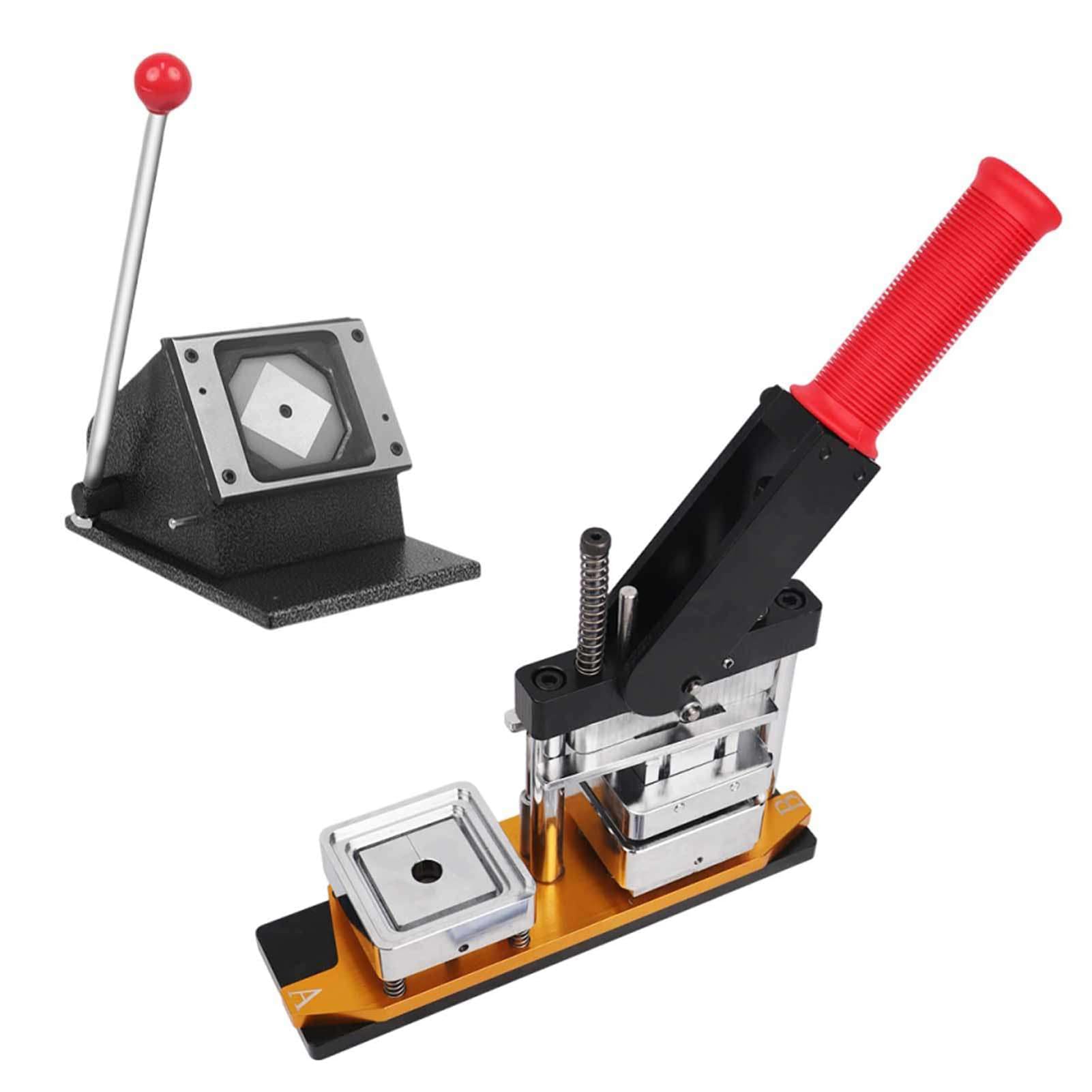 DIY Fridge Magnets Pin Maker Machine, 50 * 50mm Square Magnet Maker Machine Kit, Photo Button Maker Photo Magnet Machine with Full Supply Kit Manual Press