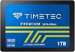 Timetec 1To SSD 3D NAND SATA III 6Gb/s 2,5 Pouces 7mm (0,28") Vitesse de Lecture Jusqu'à 550 Mo/s SLC Cache Performance Boost Disque Dur à État Solide Interne pour PC Ordinateur de Bureau et Ordinateur Portable (1To)