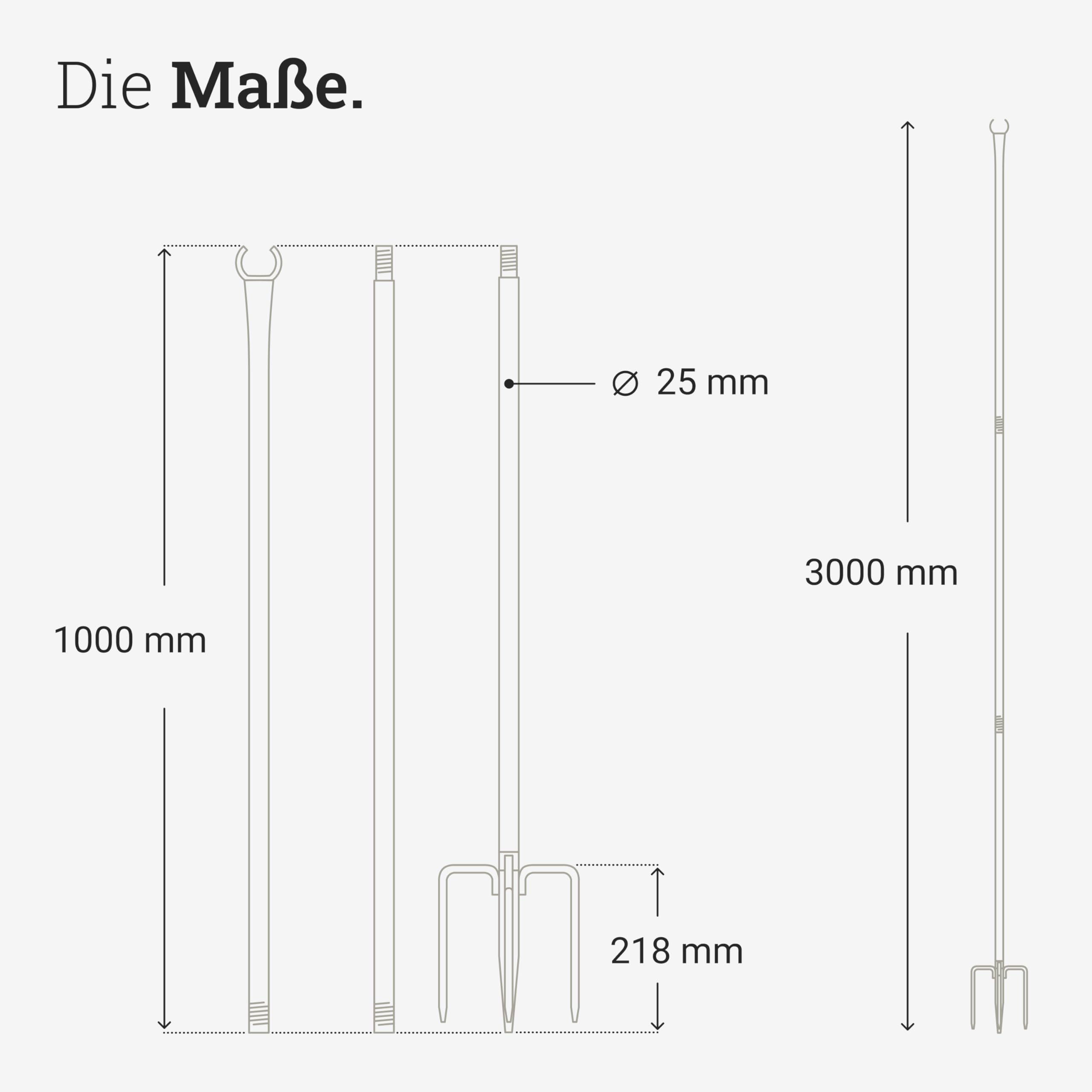 Natural Goods Berlin 4x Lichterkettenhalter - Lichterketten Halterung Outdoor - Lichtmast Schwarz Metall - Metallstange 3m - Stange Für Girlande Rostfrei - Halterung Lichterkette Befestigung Draußen