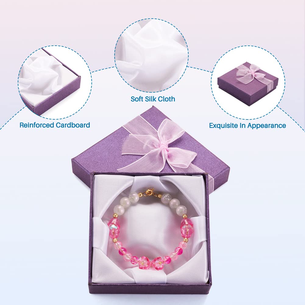 GSHLLO 2 scatole di carta per gioielli, piccole scatole regalo con