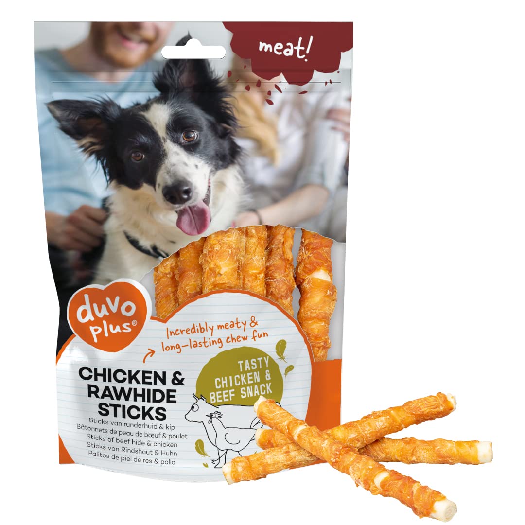 duvoplus Duvo+ Meat Chicken & Rawhide Sticks Small 12,5cm -100g