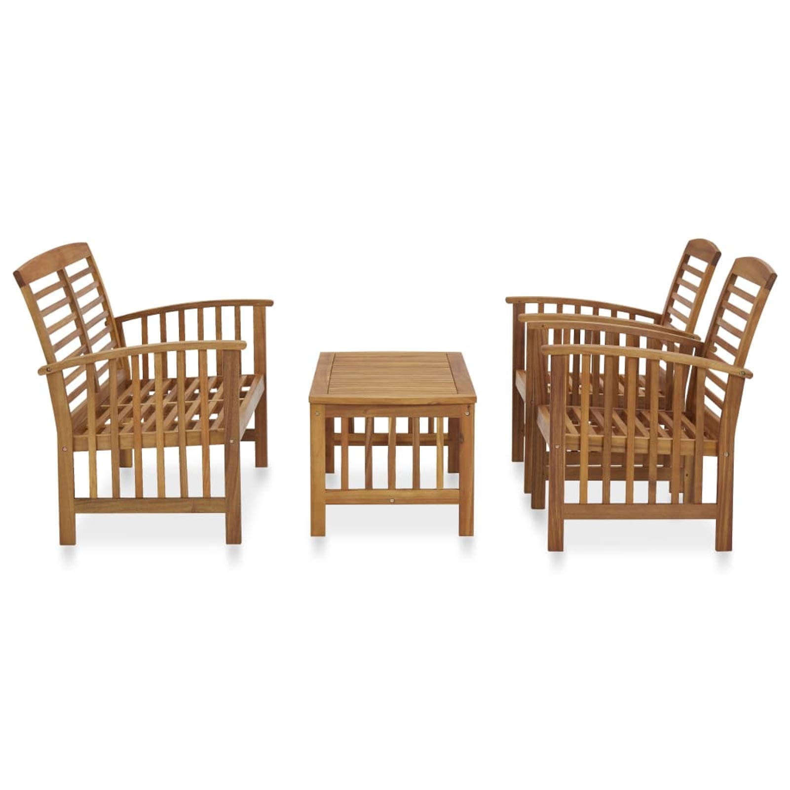 Juego de Muebles de jardín 4 Piezas, Muebles Jardin Exterior, Conjunto Jardin Exterior, Sofa Jardin, Set De Jardin Exterior, Conjunto Terraza Moderno, Madera de Acacia Maciza