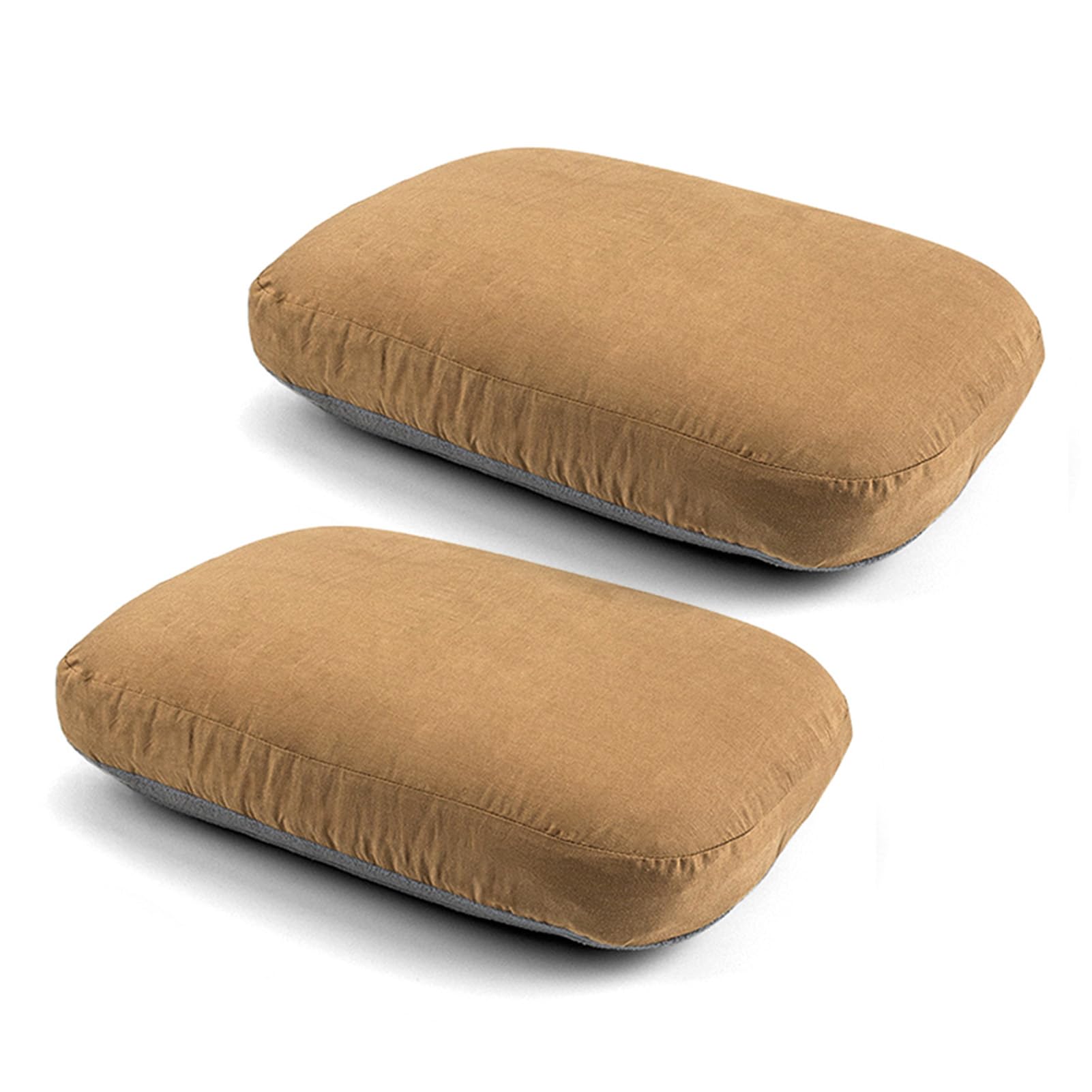 Cryfokt Almohada de Espuma Viscoelástica, Almohada de Viaje para Soporte de Cuello, Soporte Cervical de Rebote Lento, Plegable, Ligera, Transpirable, Reversible con Bolsa de Almacenamiento para (2PCS)