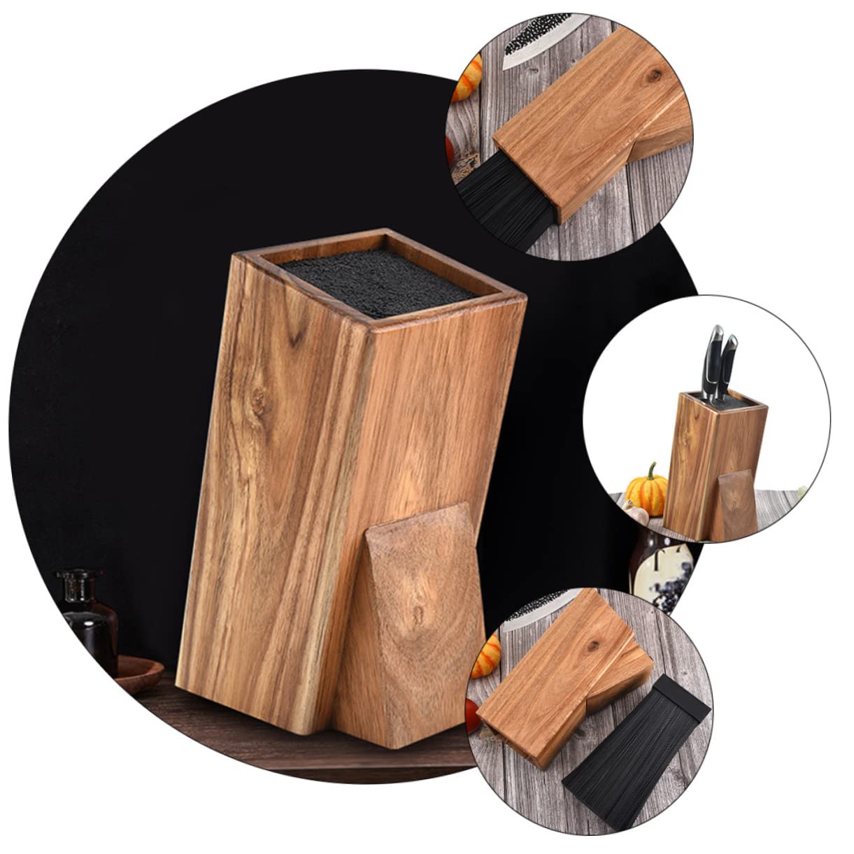 Porta Coltelli da Cucina in Legno di Acacia Anima Pp