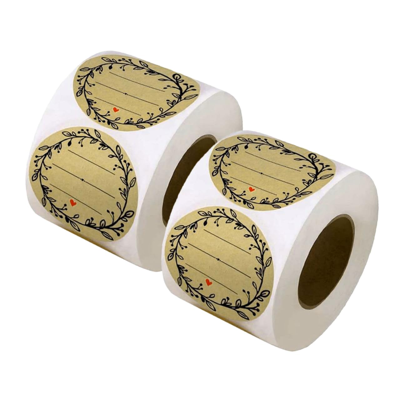 Lot De 5 Autocollants Amovibles Et Mignons Fournitures D'emballage Multi-usages Pour Colis Étiquettes Autocollantes En En Feuille D'or 2 Rouleaux X 5