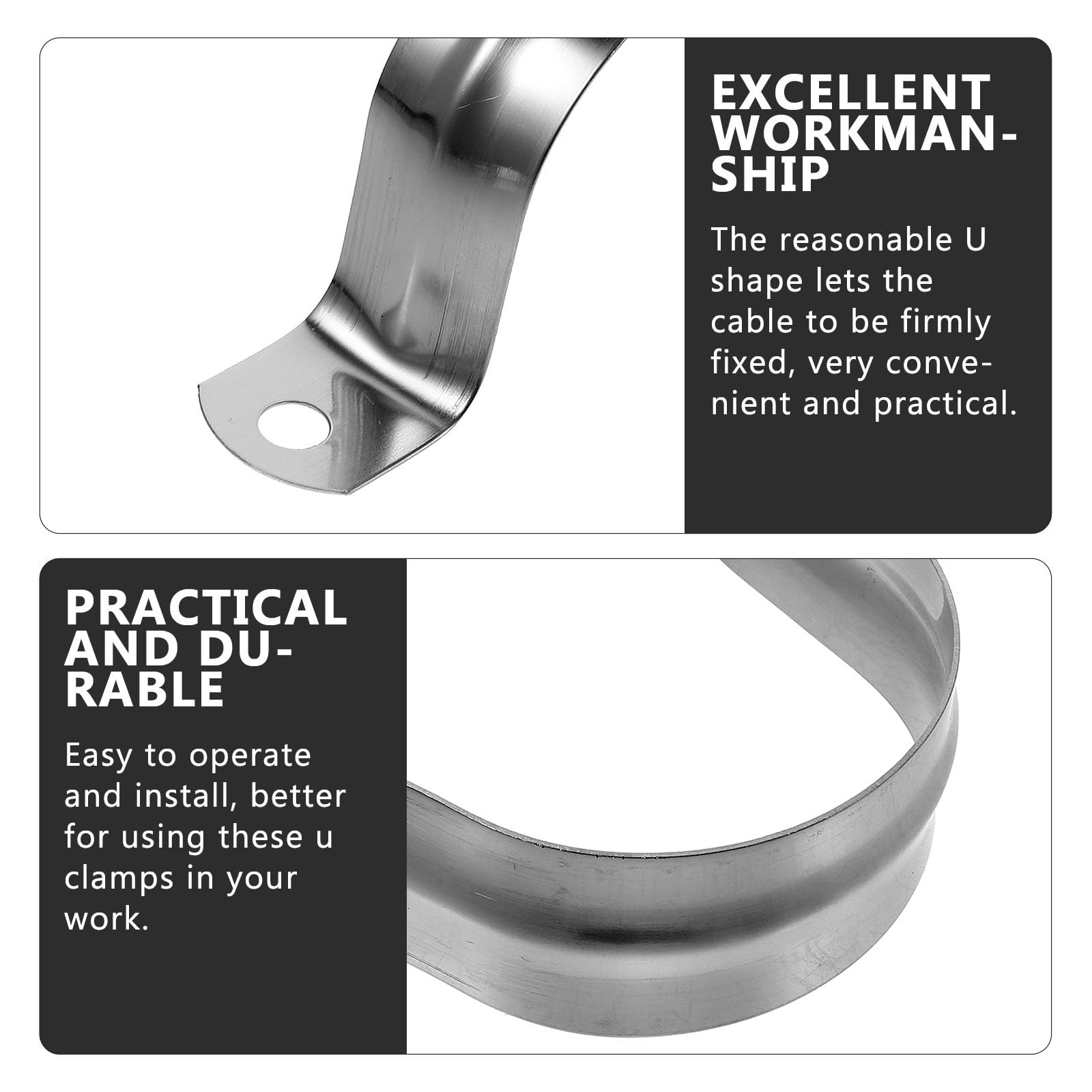 100pièces Colliers De Serrage Métal Pour Tube u Pinces De Tension Robustes Colliers De Fixation Pour Sangle Métallique