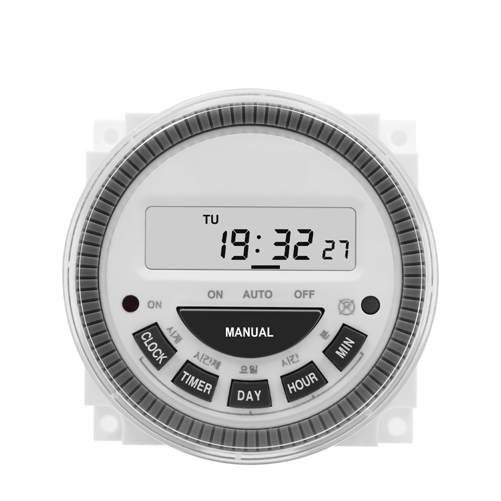Interruttore temporizzatore digitale multiuso MT619 12VDC/220VAC con coperchio Interruttore orario programmabile 7 giorni 1 pz(30A 220VAC)