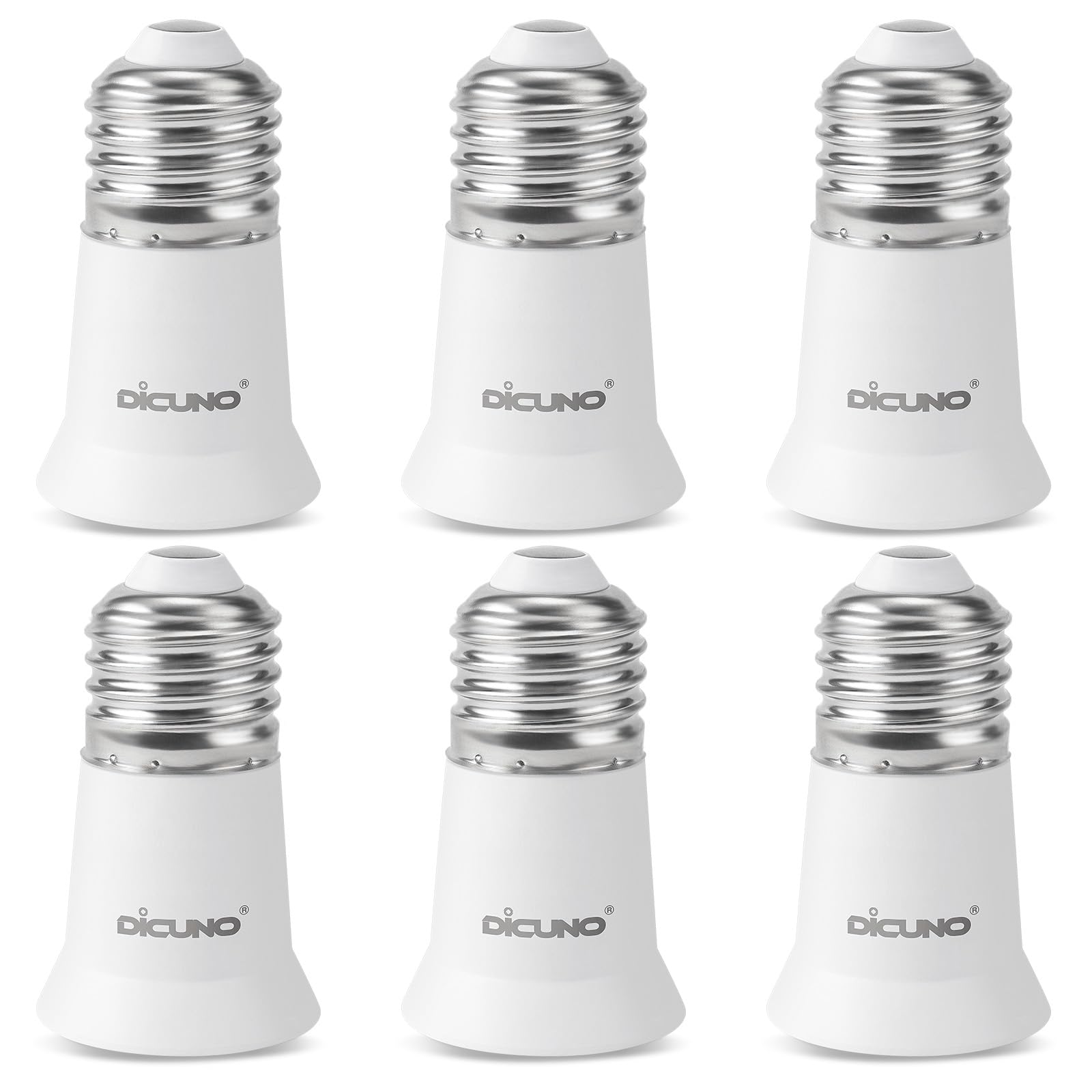 DiCUNO E26 Socket Extender-3CM/1.18 Inch Extension, 165℃ Heat-resistant No Fire Hazard, Standard Medium Light Bulb Socket Extension 6-Pack | Light Socket Extender 3CM, 165℃ Heat-Resistant No Fire Hazard, Standard Light Bulb Socket Extension, for Recessed Lighting-image-32