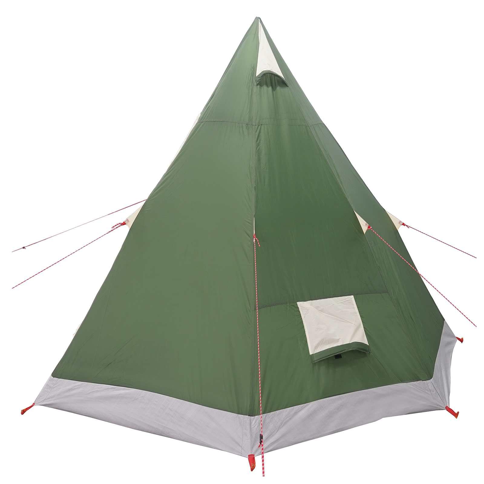 Namiot Tipi dla 3 osób, zielony, poliester 185T, z powłoką PU