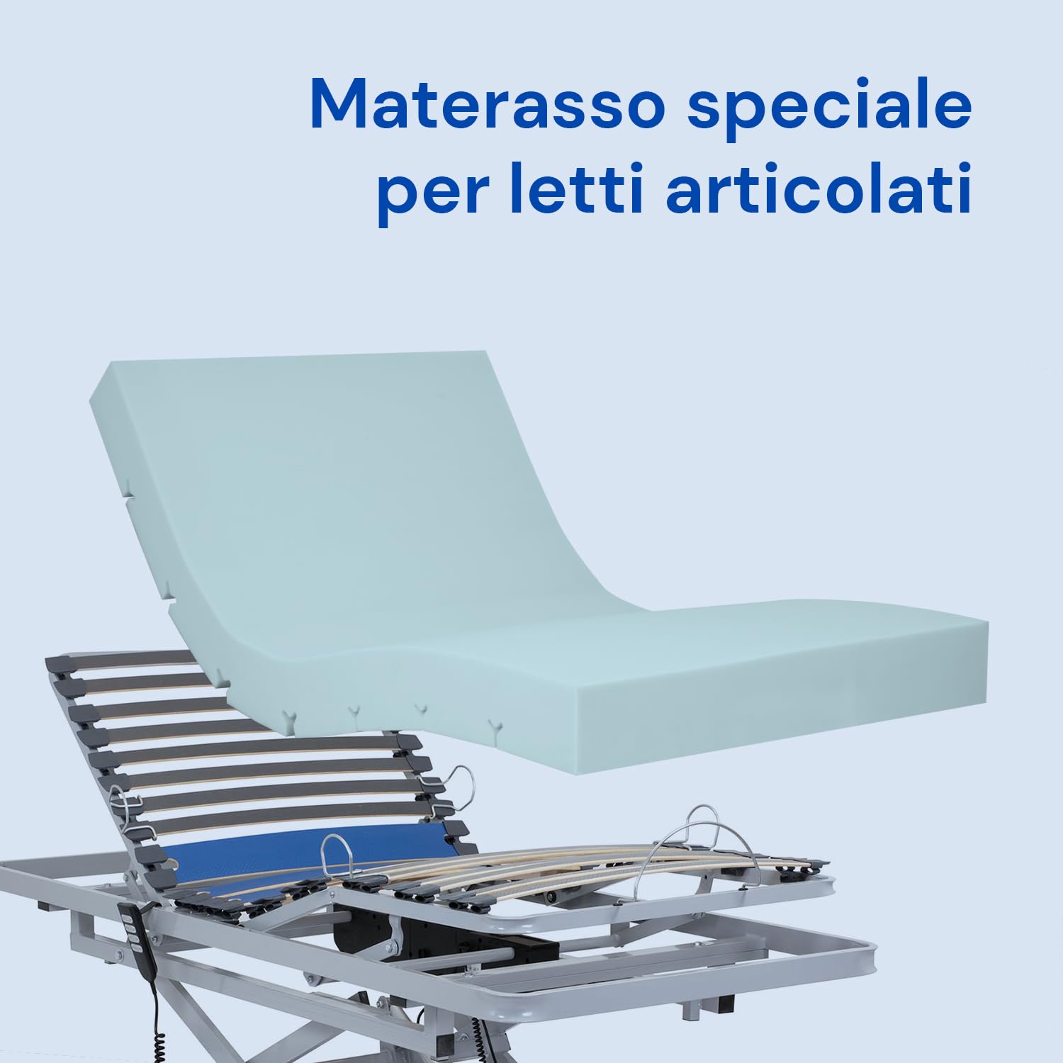 Geriafy - Materasso Professionale HR ad Alta Resilienza, 15 cm di spessore | Fodera Impermeabile | Adatto per letto elettrico (80x190 cm)