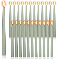 Vista 13 de Macarrie 24 Paquetes de Velas Cónicas Sin Llama Operadas con Batería Falsas de 11 Pulgadas de Largo Luz de Vela LED Sin Llama Candelabros